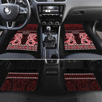 Kia Ora New Zealand Car Mats Maori Language Week Whero Taniko Motif - Polynesian Pride