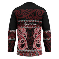 Kia Ora New Zealand Hockey Jersey Maori Language Week Whero Taniko Motif LT14 - Polynesian Pride