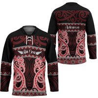 Kia Ora New Zealand Hockey Jersey Maori Language Week Whero Taniko Motif LT14 - Polynesian Pride