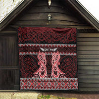 Kia Ora New Zealand Quilt Maori Language Week Whero Taniko Motif - Polynesian Pride