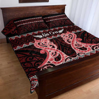 Kia Ora New Zealand Quilt Bed Set Maori Language Week Whero Taniko Motif - Polynesian Pride