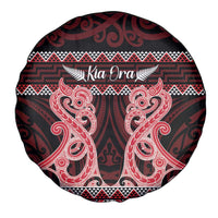Kia Ora New Zealand Spare Tire Cover Maori Language Week Whero Taniko Motif - Polynesian Pride
