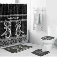 Kia Ora New Zealand Bathroom Set Maori Language Week Pango Taniko Motif - Polynesian Pride