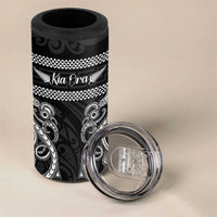 Kia Ora New Zealand 4 in 1 Can Cooler Tumbler Maori Language Week Pango Taniko Motif - Polynesian Pride