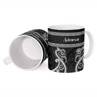 Kia Ora New Zealand Ceramic Mug Maori Language Week Pango Taniko Motif - Polynesian Pride
