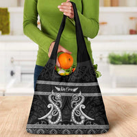 Kia Ora New Zealand Grocery Bag Maori Language Week Pango Taniko Motif - Polynesian Pride