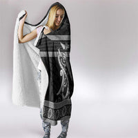 Kia Ora New Zealand Hooded Blanket Maori Language Week Pango Taniko Motif - Polynesian Pride