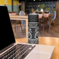 Kia Ora New Zealand Skinny Tumbler Maori Language Week Pango Taniko Motif - Polynesian Pride