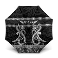Kia Ora New Zealand Umbrella Maori Language Week Pango Taniko Motif - Polynesian Pride