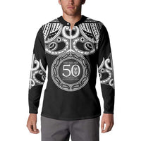 Kia Kaha Te Reo Maori New Zealand Button Sweatshirt 50th Anniversary Ake Ake Ake - Polynesian Pride