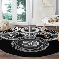Kia Kaha Te Reo Maori New Zealand Round Carpet 50th Anniversary Ake Ake Ake - Polynesian Pride