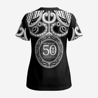 Kia Kaha Te Reo Maori New Zealand Scrub Top 50th Anniversary Ake Ake Ake LT14 - Polynesian Pride