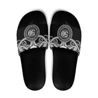 Kia Kaha Te Reo Maori New Zealand Slide Sandals 50th Anniversary Ake Ake Ake - Polynesian Pride