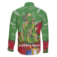 Kakapo New Zealand Christmas Family Matching Puletasi and Hawaiian Shirt Meri Kirihimete Pohutukawa - Green Color