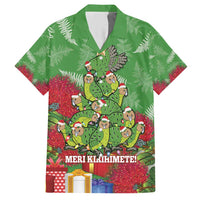 Kakapo New Zealand Christmas Hawaiian Shirt Meri Kirihimete Pohutukawa - Green Color LT14 Green - Polynesian Pride