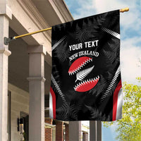 Custom New Zealand Silver Fern Softball Garden Flag Go Aotearoa LT14 House Flag Black - Polynesian Pride