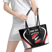 Custom New Zealand Silver Fern Softball Leather Tote Bag Go Aotearoa LT14 - Polynesian Pride