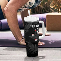 Personalised New Zealand Silver Fern Softball Tumbler With Handle Go Aotearoa LT14 - Polynesian Pride
