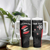 Personalised New Zealand Silver Fern Softball Tumbler With Handle Go Aotearoa LT14 - Polynesian Pride