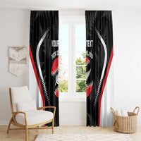 Custom New Zealand Silver Fern Softball Window Curtain Go Aotearoa LT14 - Polynesian Pride