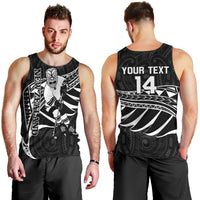 Custom Aotearoa Ice Hockey Men Tank Top NZ Tiki Mascot - Maori Pattern LT14 - Polynesian Pride