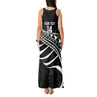 Custom Aotearoa Ice Hockey Tank Maxi Dress NZ Tiki Mascot - Maori Pattern LT14 - Polynesian Pride