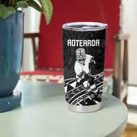 Personalised Aotearoa Ice Hockey Tumbler Cup NZ Tiki Mascot - Maori Pattern LT14 - Polynesian Pride