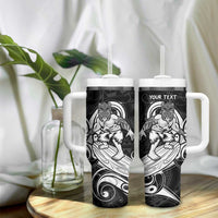 Personalised New Zealand Surfing Tumbler With Handle Aotearoa Maori Tiki Haka LT14 - Polynesian Pride
