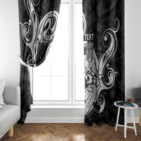 Personalised New Zealand Surfing Window Curtain Aotearoa Maori Tiki Haka LT14 - Polynesian Pride