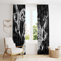 Personalised New Zealand Surfing Window Curtain Aotearoa Maori Tiki Haka LT14 - Polynesian Pride