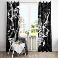 Personalised New Zealand Surfing Window Curtain Aotearoa Maori Tiki Haka LT14 - Polynesian Pride