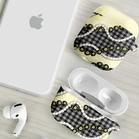 Black Palaka Hawaii AirPods Case Kukui Nut Pikake Lei Hawaiian Tapa Pattern LT14 - Polynesian Pride