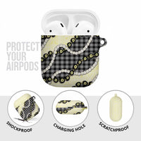 Black Palaka Hawaii AirPods Case Kukui Nut Pikake Lei Hawaiian Tapa Pattern LT14 - Polynesian Pride