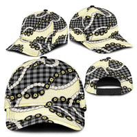 Black Palaka Hawaii Classic Cap Kukui Nut Pikake Lei Hawaiian Tapa Pattern LT14 - Polynesian Pride