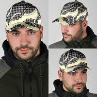 Black Palaka Hawaii Classic Cap Kukui Nut Pikake Lei Hawaiian Tapa Pattern LT14 - Polynesian Pride