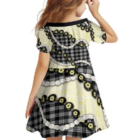 Black Palaka Hawaii Family Matching Long Sleeve Bodycon Dress and Hawaiian Shirt Kukui Nut Pikake Lei Hawaiian Tapa Pattern - Polynesian Pride