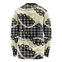 Black Palaka Hawaii Long Sleeve Shirt Kukui Nut Pikake Lei Hawaiian Tapa Pattern LT14 - Polynesian Pride