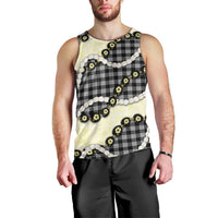 Black Palaka Hawaii Men Tank Top Kukui Nut Pikake Lei Hawaiian Tapa Pattern LT14 - Polynesian Pride