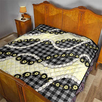 Black Palaka Hawaii Quilt Kukui Nut Pikake Lei Hawaiian Tapa Pattern - Polynesian Pride