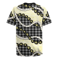 Black Palaka Hawaii Rugby Jersey Kukui Nut Pikake Lei Hawaiian Tapa Pattern LT14 - Polynesian Pride