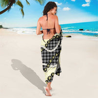 Black Palaka Hawaii Sarong Kukui Nut Pikake Lei Hawaiian Tapa Pattern - Polynesian Pride