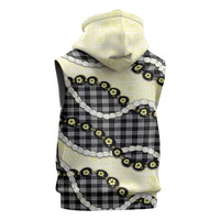 Black Palaka Hawaii Sleeveless Hoodie Kukui Nut Pikake Lei Hawaiian Tapa Pattern LT14 - Polynesian Pride