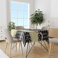 Black Palaka Hawaii Tablecloth Kukui Nut Pikake Lei Hawaiian Tapa Pattern LT14 - Polynesian Pride