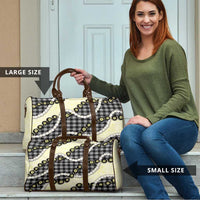 Black Palaka Hawaii Travel Bag Kukui Nut Pikake Lei Hawaiian Tapa Pattern LT14 - Polynesian Pride