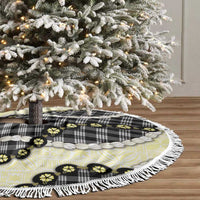 Black Palaka Hawaii Tree Skirt Kukui Nut Pikake Lei Hawaiian Tapa Pattern LT14 - Polynesian Pride