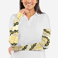 Yellow Palaka Hawaii Arm Sleeves Kukui Nut Pikake Lei Hawaiian Tapa Pattern LT14 - Polynesian Pride