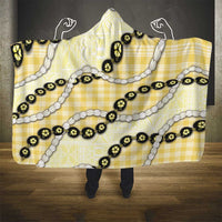 Yellow Palaka Hawaii Hooded Blanket Kukui Nut Pikake Lei Hawaiian Tapa Pattern LT14 - Polynesian Pride