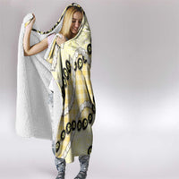 Yellow Palaka Hawaii Hooded Blanket Kukui Nut Pikake Lei Hawaiian Tapa Pattern LT14 - Polynesian Pride