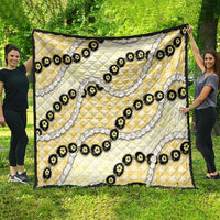 Yellow Palaka Hawaii Quilt Kukui Nut Pikake Lei Hawaiian Tapa Pattern - Polynesian Pride