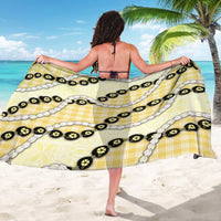 Yellow Palaka Hawaii Sarong Kukui Nut Pikake Lei Hawaiian Tapa Pattern - Polynesian Pride